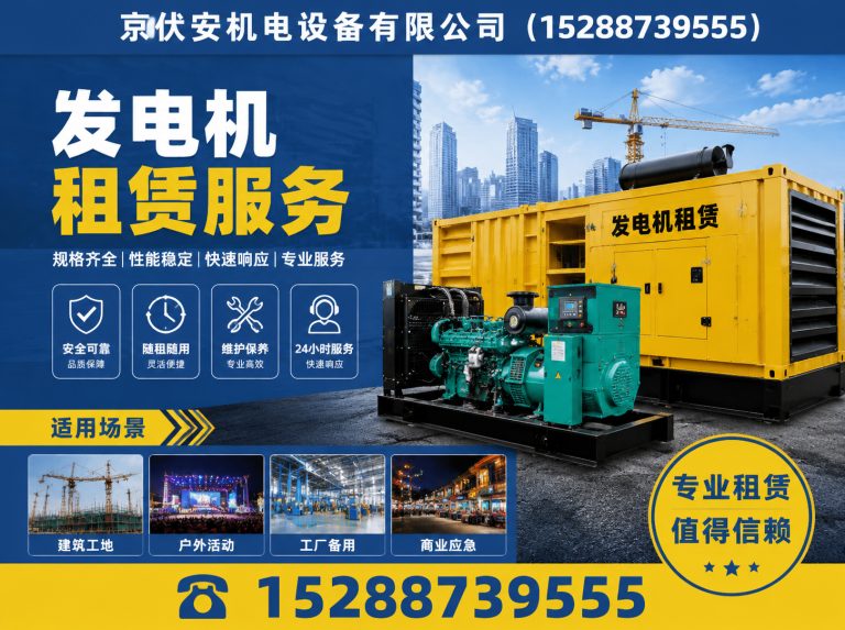 自贡应急发电机出租展示图